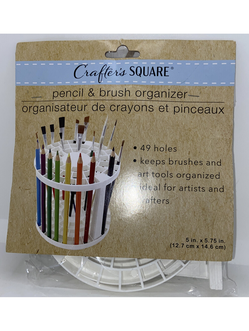 Crafter's Square Pencil & Paint Brush Organizer Paint Brushes 49 holes~ New
